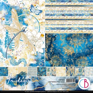 Набор бумаги для скрапбукинга Ciao Bella CBT061 "INDIGO", 30,5х30,5 см